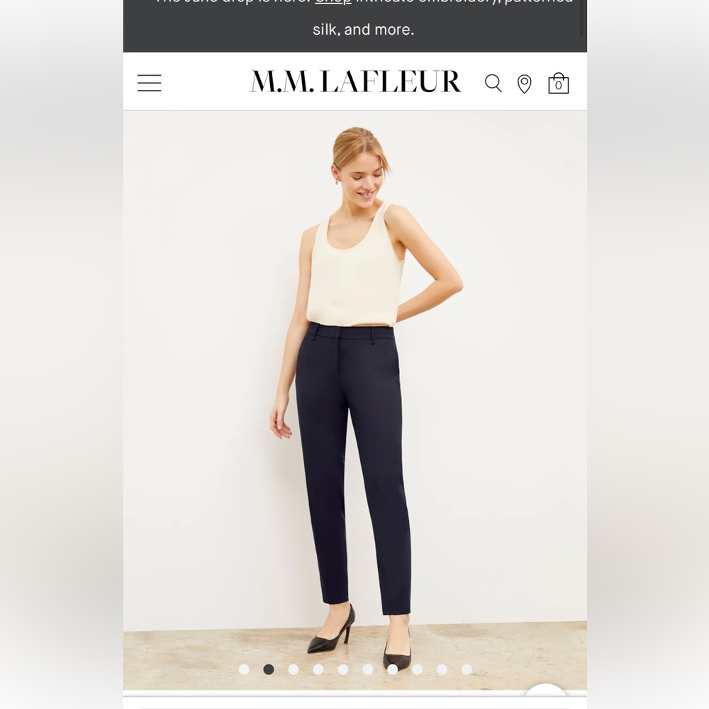 M.M.Lafleur Mejia Pant -Sharkskin Navy